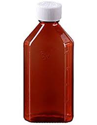 medicine bottle in amber colour